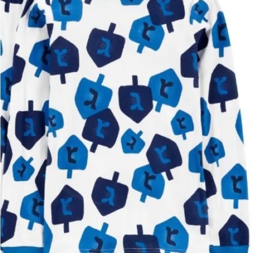 Carters Pajamas Top : Hanukkah Dreidel: Adult Size L Snug Fit 100% Cotton